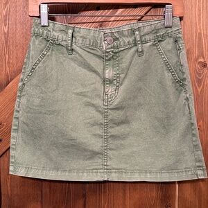 Art Class Olive Mini Skirt size XL 14 Girls